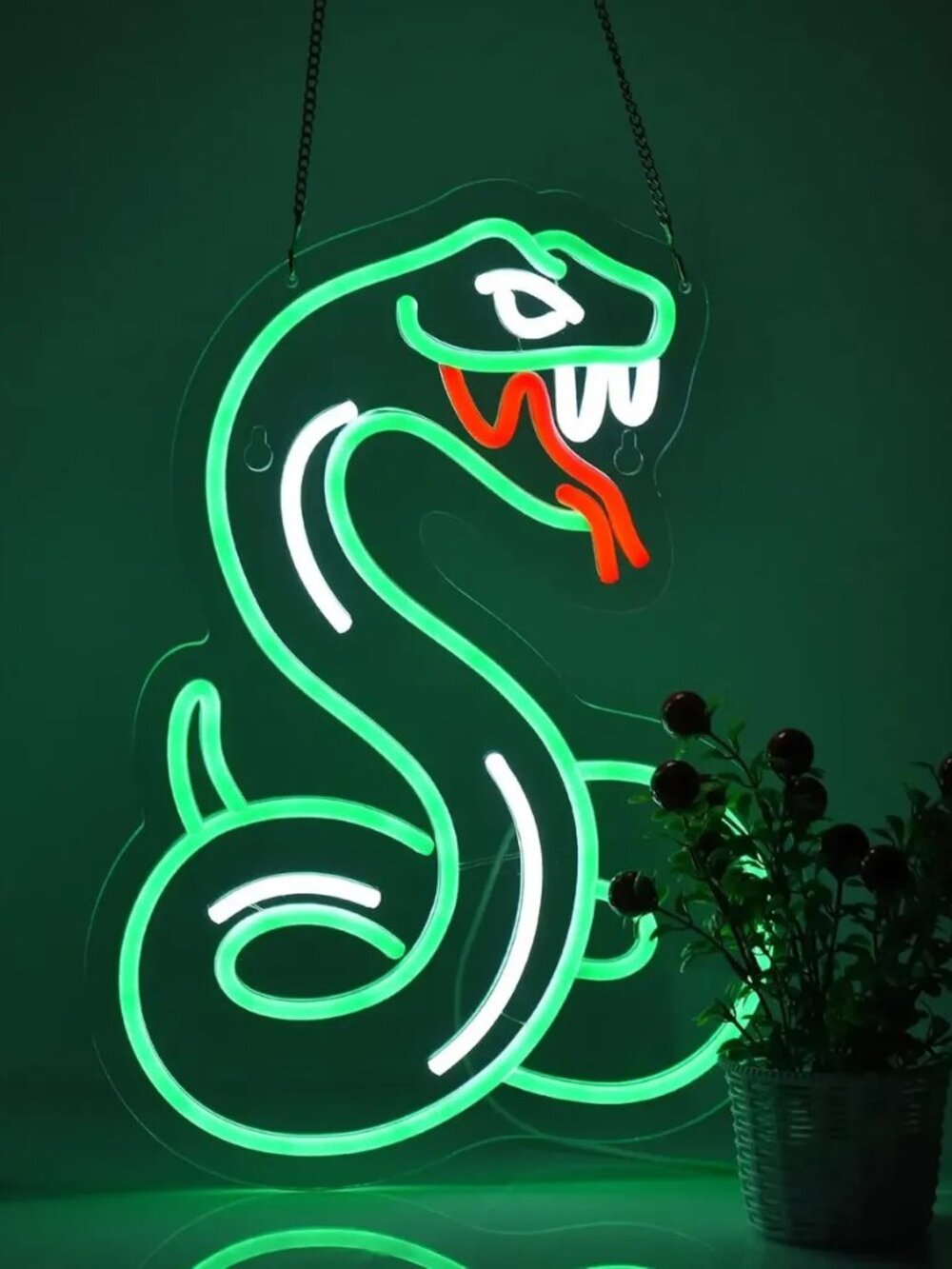 Snake Neon Sign for Wall Décor Python Dimmable Room Decor